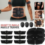 MaRainbow 6-Mode Rechargeable Abdominal Muscle Toner for Men and Women with Arm Stickers